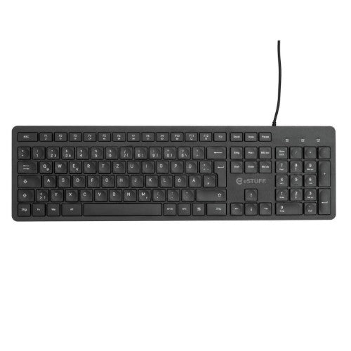 eSTUFF GLB211402 keyboard Office USB QWERTZ German Black
