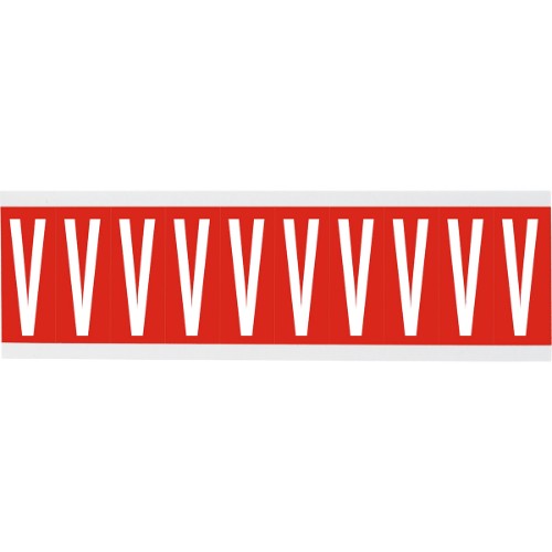 Brady CNL2R V self-adhesive label Rectangle Removable Red, White 250 pc(s)