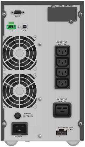 PowerWalker VFI 3000 TGB uninterruptible power supply (UPS) Double-conversion (Online) 3 kVA 2700 W 5 AC outlet(s)