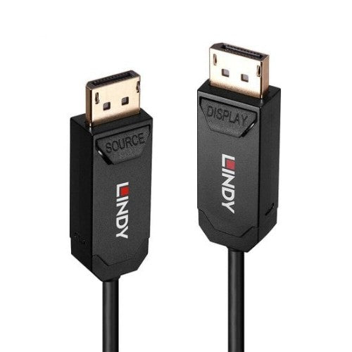 Lindy 30m Fibre Optic Hybrid DP 2.0 UHBR10 Cable