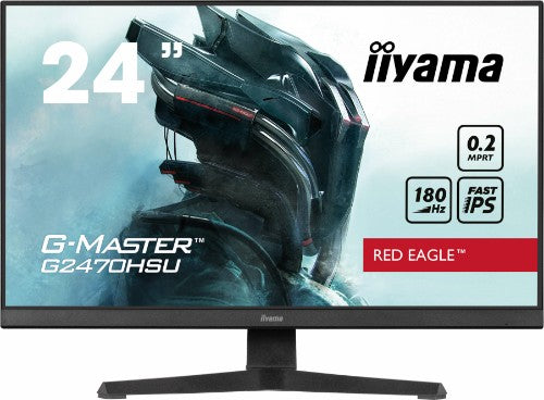 iiyama G-MASTER Unleash your full gaming potential with the Fast IPS G2470HSU Red Eagle