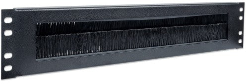 Intellinet 19" Cable Entry Panel, 2U, with Brush Insert, Black
