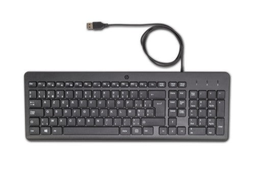 HP 150 Wired keyboard Universal USB AZERTY Belgian Black