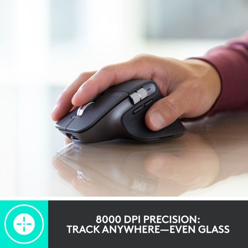 Logitech 920-010926 keyboard Mouse included Office RF Wireless + Bluetooth QWERTZ German Graphite