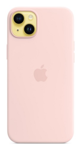 Apple iPhone 14 Plus Silicone Case with MagSafe - Chalk Pink