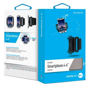 Mobilis ARM BAND 4-6IN . mobile phone case 15.2 cm (6") Armband case Black