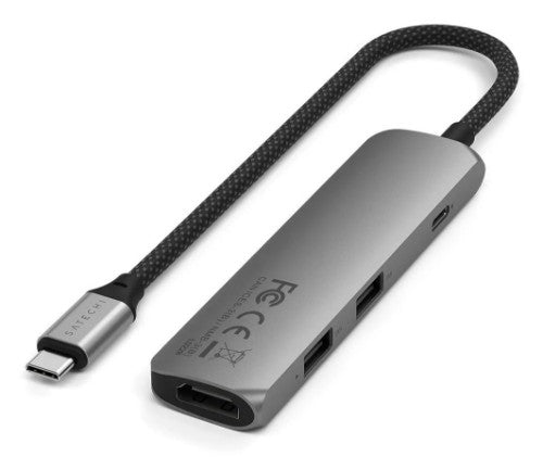 Satechi ST-P4SM interface hub USB Type-C 10000 Mbit/s Grey