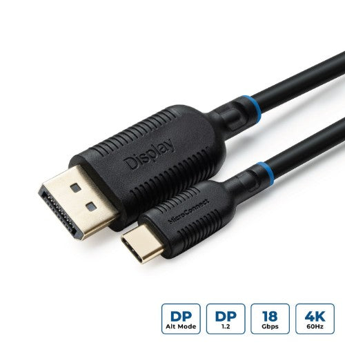 Microconnect MC-USBCDP1 video cable adapter 1 m USB Type-C DisplayPort Black