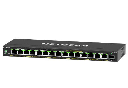 NETGEAR GS316EP-100PES network switch Managed Gigabit Ethernet (10/100/1000) Power over Ethernet (PoE) Black