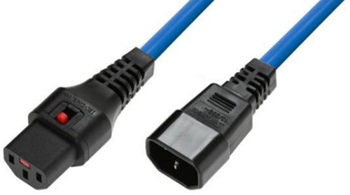 Microconnect MC-C13C14LOCK-1MB power cable Blue 1 m C13 coupler C14 coupler