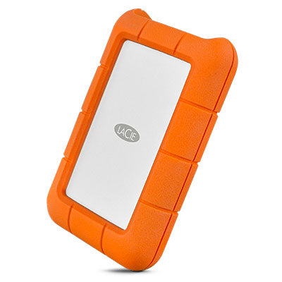 LaCie 1 TB Rugged USB-C External Hard Drive, Orange