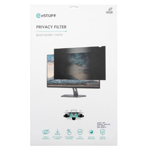eSTUFF GLBB20443249 display privacy filter 50.8 cm (20") Monitor Frameless display privacy filter