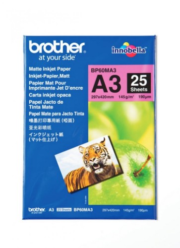 Brother BP60MA3 printing paper A3 (297x420 mm) Matte 25 sheets White