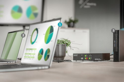 Digitus KVM Switch, 4 Port, Single Display, 4K, HDMI®