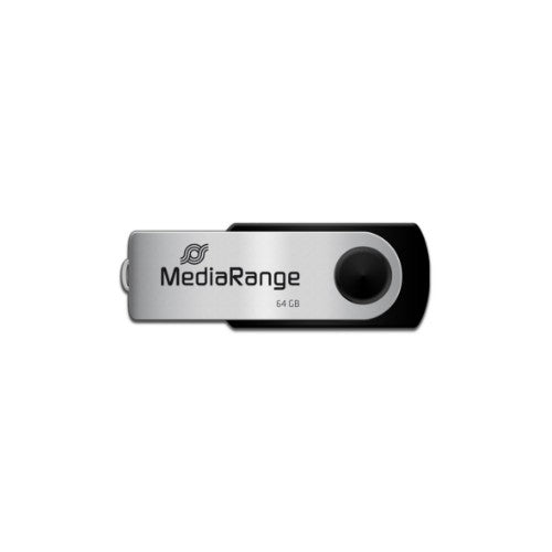 MediaRange 64GB USB 2.0 USB flash drive USB Type-A / Micro-USB Black, Silver