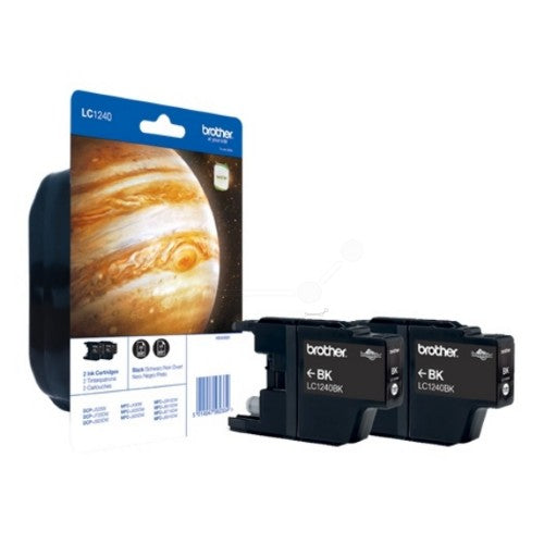 Brother LC-1240BKBP2DR Ink cartridge black twin pack, 2x600 pages ISO/IEC 24711 Pack=2 for Brother DCP-J 525/MFC-J 6510