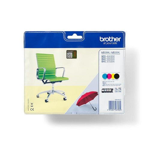 Brother LC-229XLVALBP Ink cartridge multi pack Bk,C,M,Y 2400pg + 3x1200pg Pack=4 for Brother MFC-J 5320