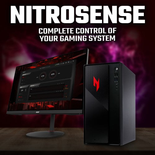 Acer NITRO 20 N20 Gaming Desktop - Intel Core i5-13420H, 16GB, 512GB SSD, NVIDIA GeForce RTX 3050, Windows 11, Black