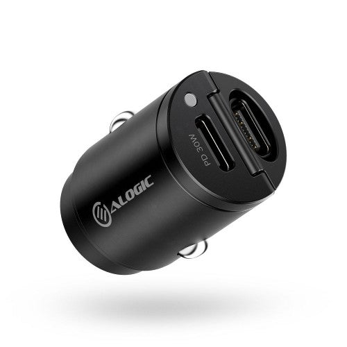 ALOGIC Rapid Power 30W Mini Car Charger 2xUSB-C
