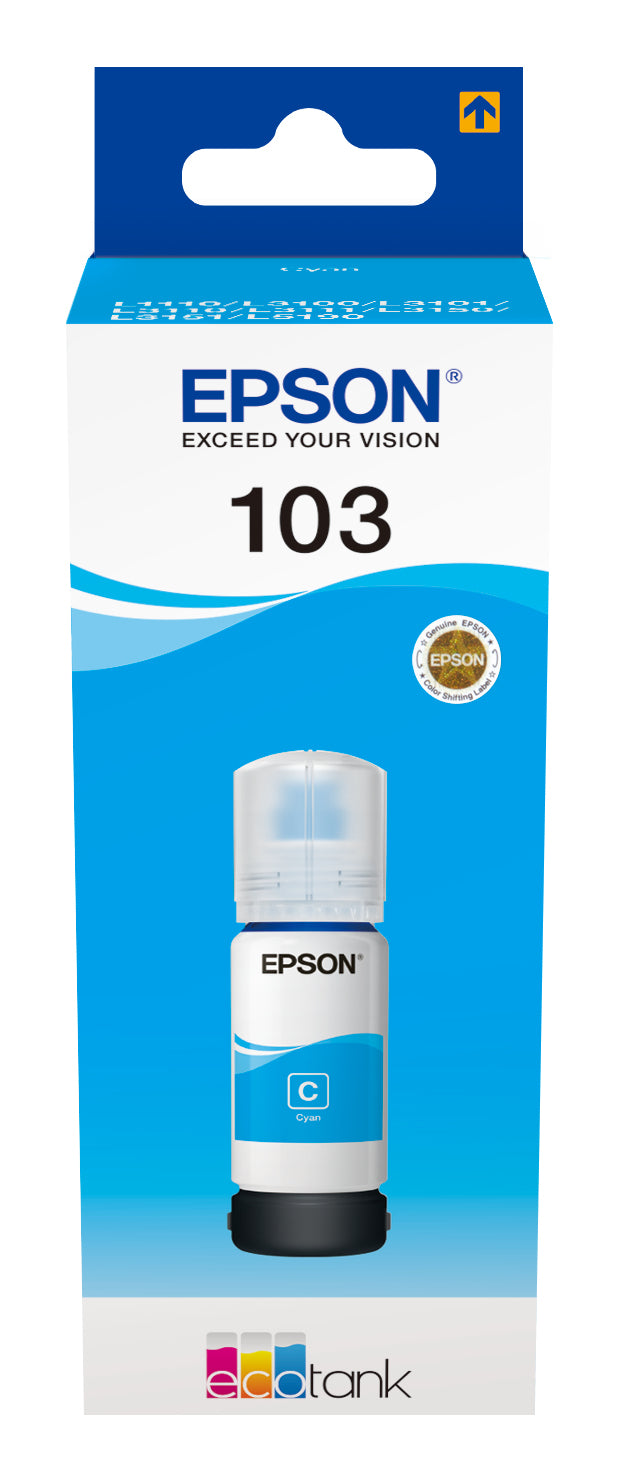 Epson C13T00S24A/103 Ink bottle cyan, 4.5K pages 70ml for Epson L 1110