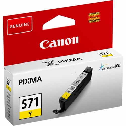 Canon 0388C001/CLI-571Y Ink cartridge yellow, 323 pages ISO/IEC 24711 161 Photos 6.5ml for Canon Pixma MG 5750/7750
