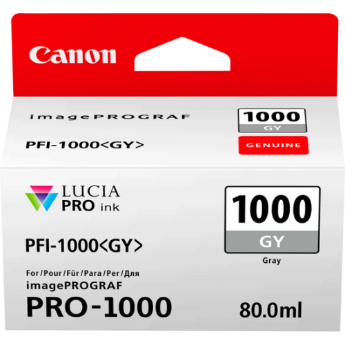 Canon 0552C001/PFI-1000GY Ink cartridge gray, 1.47K pages 80ml for Canon Pro 1000