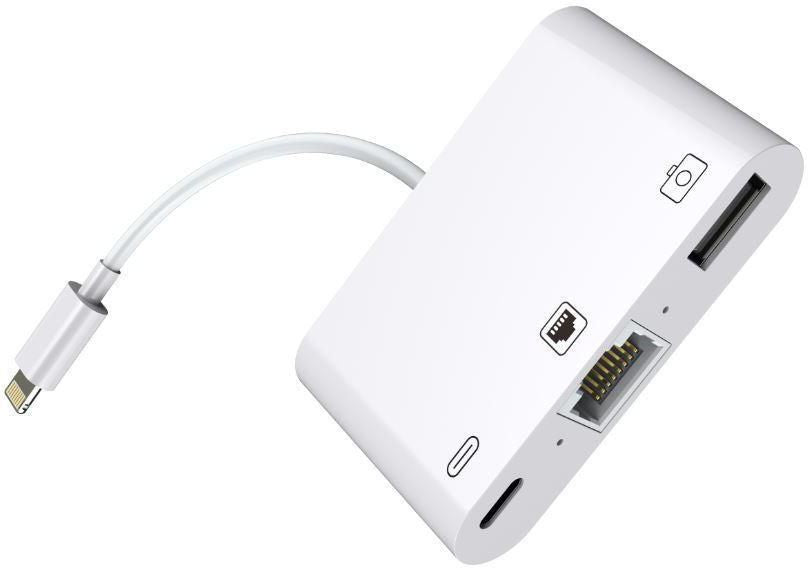 Microconnect LIGHT-HUB2 laptop dock/port replicator Lightning White