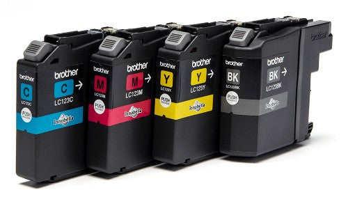 Brother LC-123VALBPDR Ink cartridge multi pack Bk,C,M,Y, 4x600 pages ISO/IEC 24711 Pack=4 for Brother DCP-J 132/MFC-J 4510/MFC-J 6920