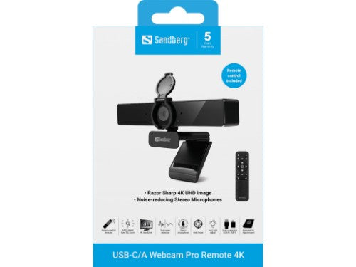 Sandberg USB-C/A Webcam Pro Remote 4K