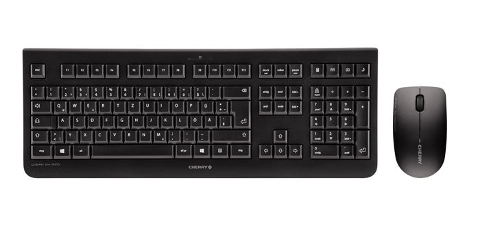 CHERRY DW 3000 keyboard Mouse included RF Wireless AZERTY French Black