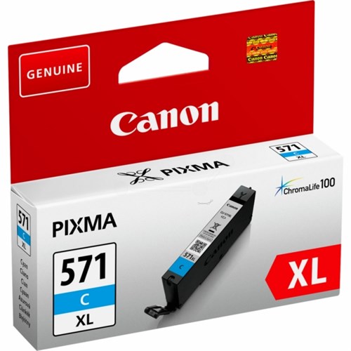 Canon 0332C001/CLI-571CXL Ink cartridge cyan high-capacity, 680 pages ISO/IEC 24711 375 Photos 11ml for Canon Pixma MG 5750/7750