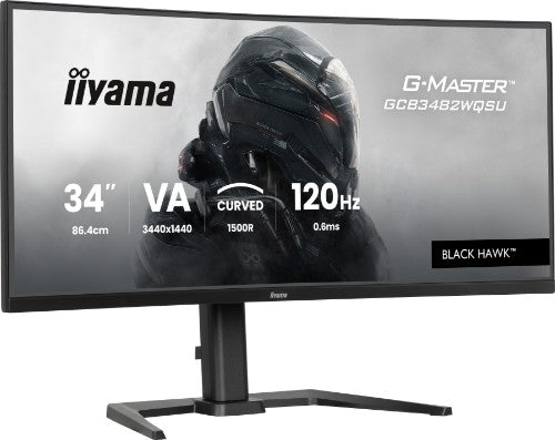 iiyama Get ahead with the curved GCB3482WQSU-B1 Black Hawk featuring 120Hz refresh rate and 0.6ms response time