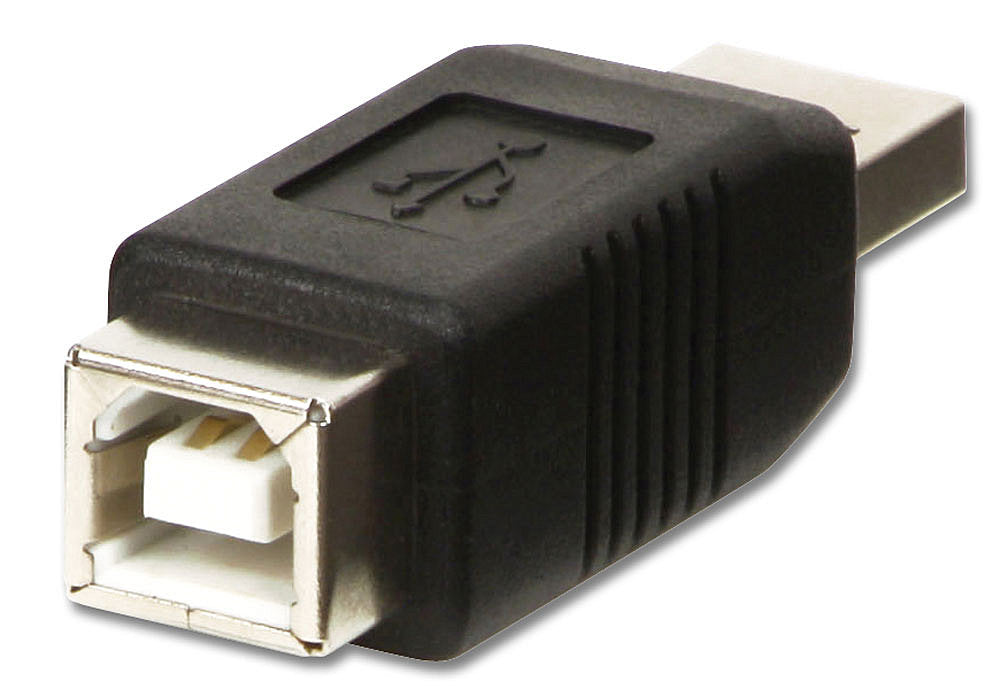 Lindy USB Adapter, USB A Male to B Female