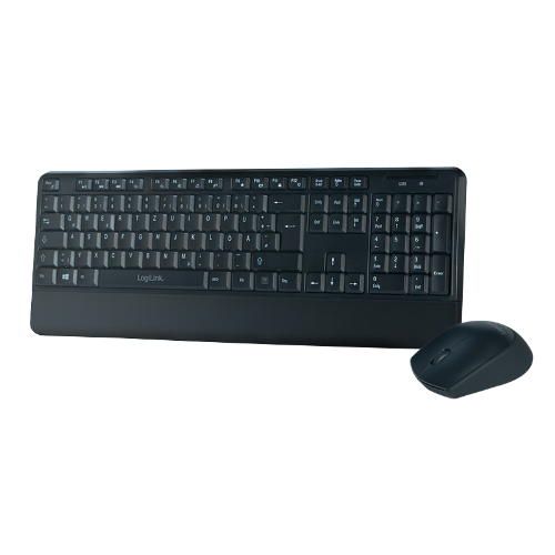 LogiLink ID0161 keyboard Mouse included Universal RF Wireless QWERTZ German Black