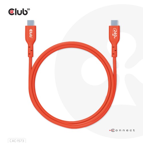 CLUB3D USB2 Type-C Bi-Directional Cable, Data 480Mb,PD 240W(48V/5A) EPR M/M 2m