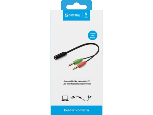 Sandberg Headset converter(mobile) PC