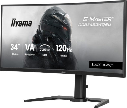 iiyama Get ahead with the curved GCB3482WQSU-B1 Black Hawk featuring 120Hz refresh rate and 0.6ms response time