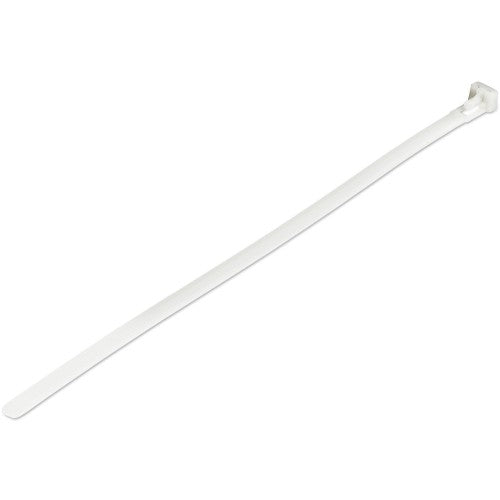 StarTech.com 10"(25cm) Reusable Cable Ties - 1/4"(7mm) wide, 2-1/2"(65mm) Bundle Dia. 50lb(22kg) Tensile Strength, Releasable Nylon Ties, Indoor/Outdoor, 94V-2/UL Listed, 100 Pack - White