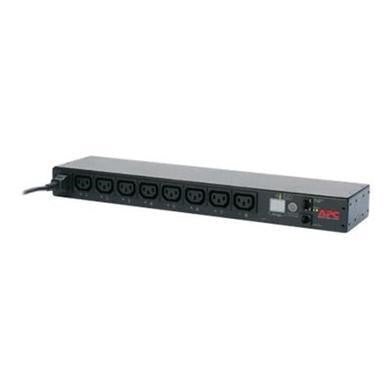 APC NetShelter Switched Rack PDU, 1U, 1PH, 2.3kW 230V 10A or 2.5kW 208V 12A, 8 C13 outlets, C14 cord