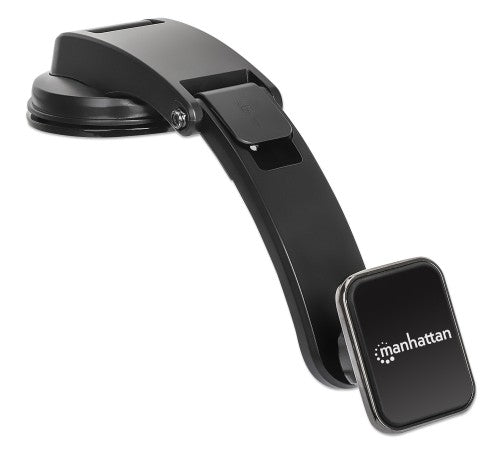 Manhattan Universal Car Dashboard Mount with Magnetic Phone Holder for Smartphones, Horizontal or Vertical Use, Black, Three Year Warranty