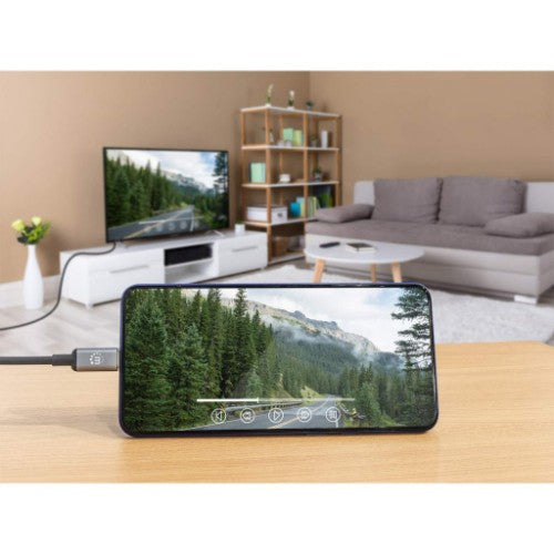 Manhattan USB-C to HDMI Cable, 4K@60Hz, 1m, Black, Male to Male, Three Year Warranty, Equivalent to CDP2HD2MBNL