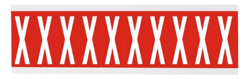 Brady CNL2R X self-adhesive label Rectangle Removable Red, White 250 pc(s)