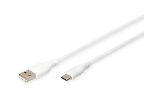 Digitus USB-C silicone connection cable, 1m, white