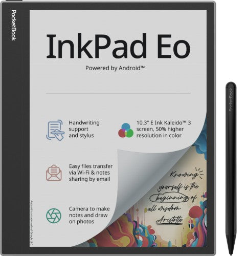 PocketBook InkPad Eo - Mist Grey e-book reader Touchscreen 64 GB Wi-Fi Black, Grey