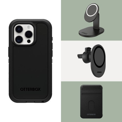 OtterBox Defender Series XT for iPhone 15 Pro, Black