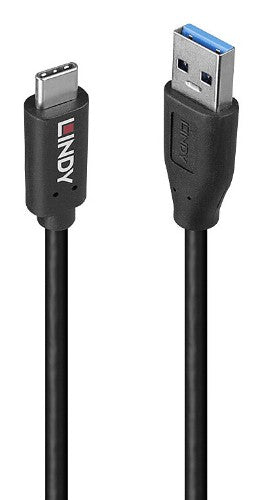 Lindy 36970 USB cable USB 3.2 Gen 2 (3.1 Gen 2) 0.5 m USB A USB C Black