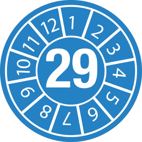 Brady 834058 self-adhesive label Circle Permanent Blue, White 40 pc(s)