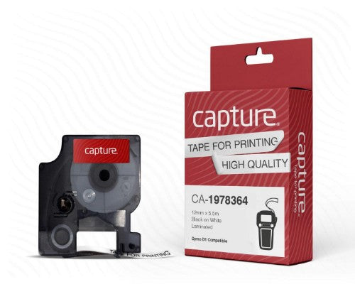 Capture CA-1978364 label-making tape Black on white