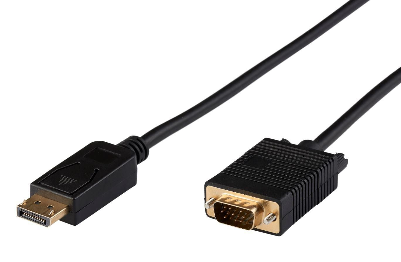 Microconnect DP-VGA-MM-300 video cable adapter 2 m DisplayPort VGA (D-Sub) Black