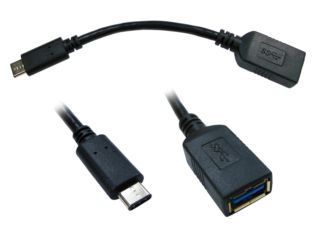 Cables Direct USB3C-951 USB cable USB 3.2 Gen 1 (3.1 Gen 1) 0.15 m USB C USB A Black